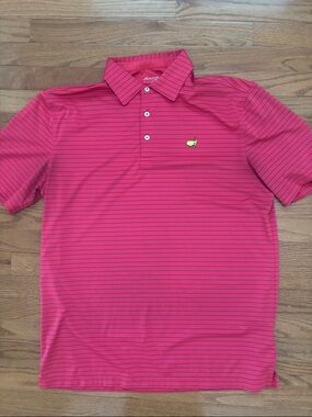 Masters Red Blue Stripe Polo